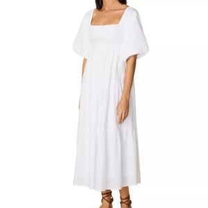 Faithfull the Brand White Midi Dress